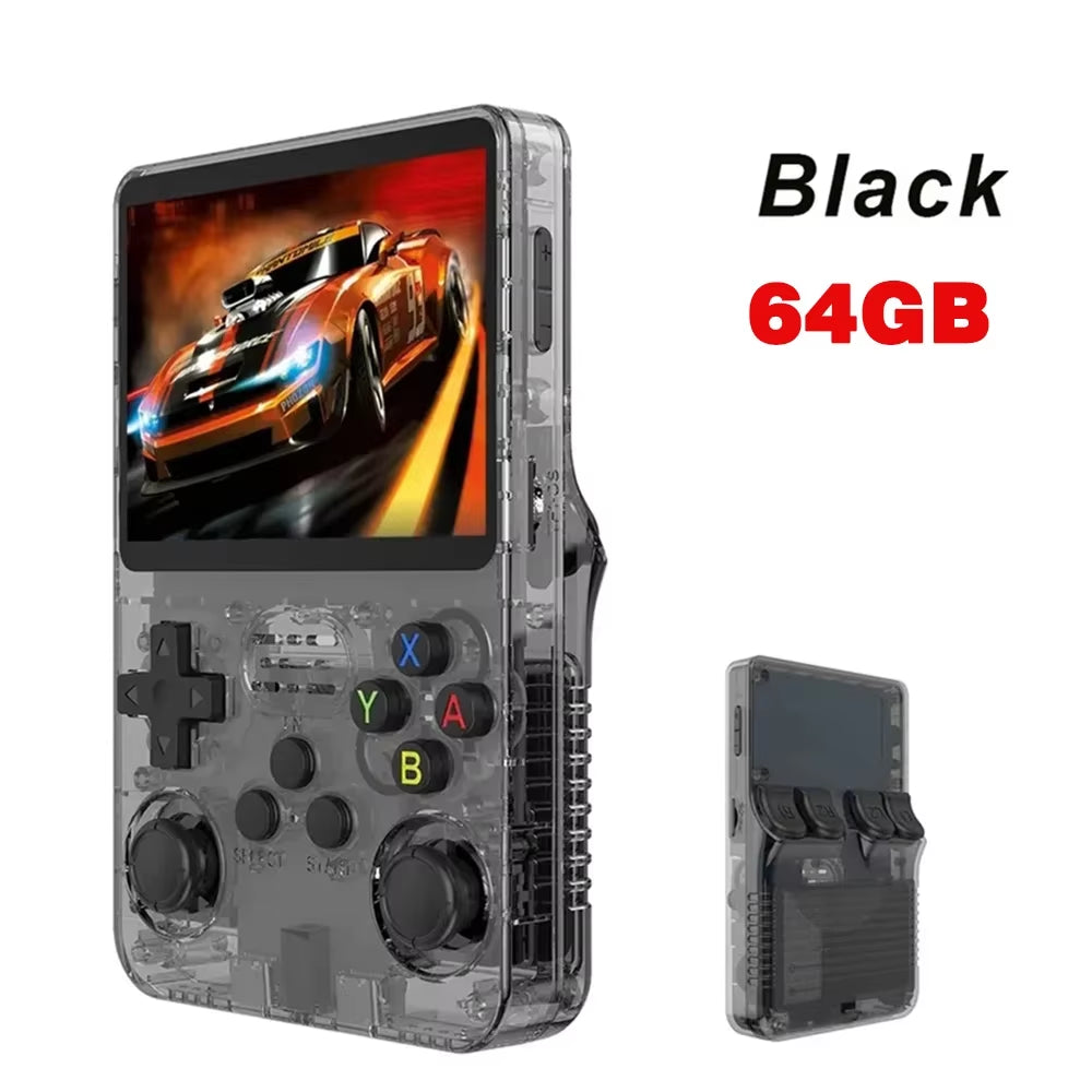 Retro R36S Handheld Video Game Console 3.5 Inch IPS Screen Portable Pocket Player with 128GB Preloaded Games Linux System