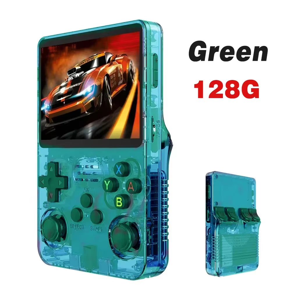 Retro R36S Handheld Video Game Console 3.5 Inch IPS Screen Portable Pocket Player with 128GB Preloaded Games Linux System