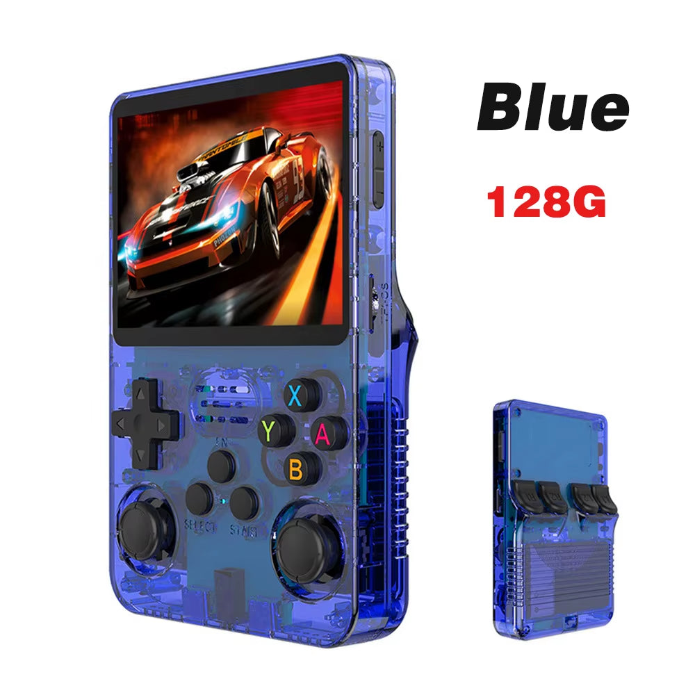 Retro R36S Handheld Video Game Console 3.5 Inch IPS Screen Portable Pocket Player with 128GB Preloaded Games Linux System