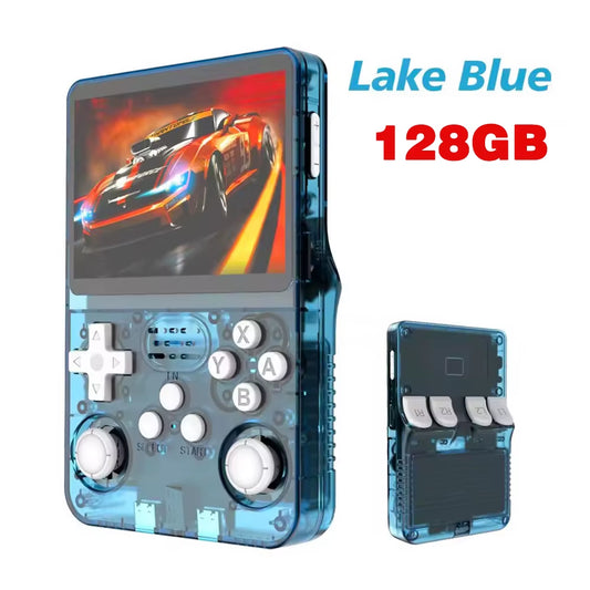 Retro R36S Handheld Video Game Console 3.5 Inch IPS Screen Portable Pocket Player with 128GB Preloaded Games Linux System