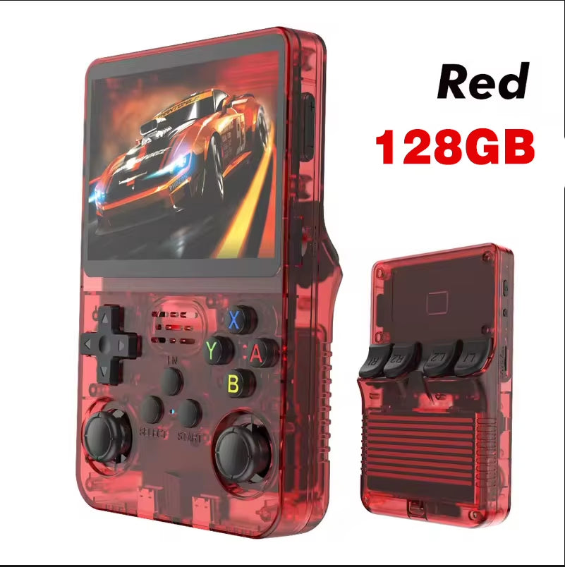 Retro R36S Handheld Video Game Console 3.5 Inch IPS Screen Portable Pocket Player with 128GB Preloaded Games Linux System