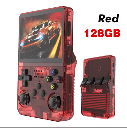 Retro R36S Handheld Video Game Console 3.5 Inch IPS Screen Portable Pocket Player with 128GB Preloaded Games Linux System