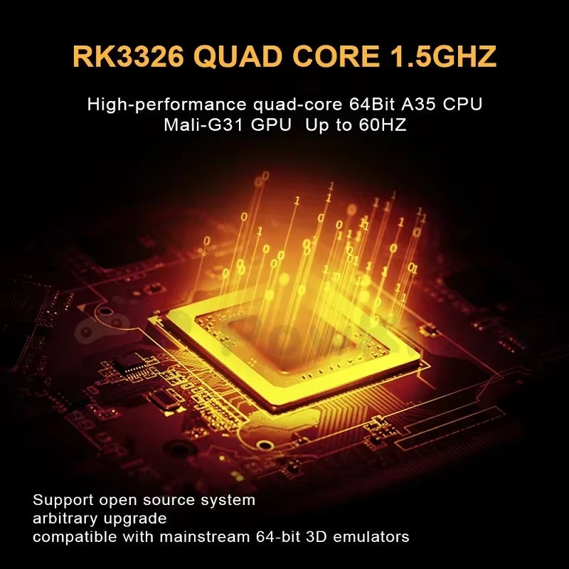 POWKIDDY RGB20S Handheld Game Console Retro Open Source System Children'S Gifts RK3326 Double Joystick Handheld Game Console