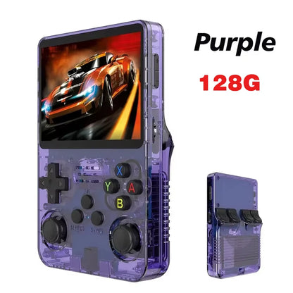 Retro R36S Handheld Video Game Console 3.5 Inch IPS Screen Portable Pocket Player with 128GB Preloaded Games Linux System